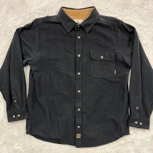 Legendary Whitetails | Mens Black Button Up With Corduroy Lined Collar | Size L